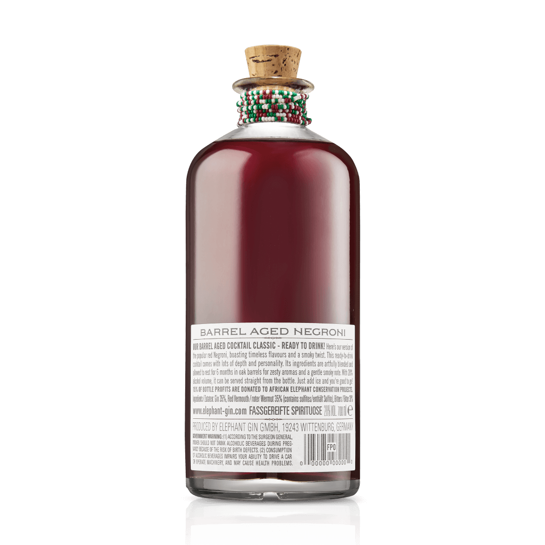 NEW: Elephant Gin Negroni 700ml - Ready to Drink