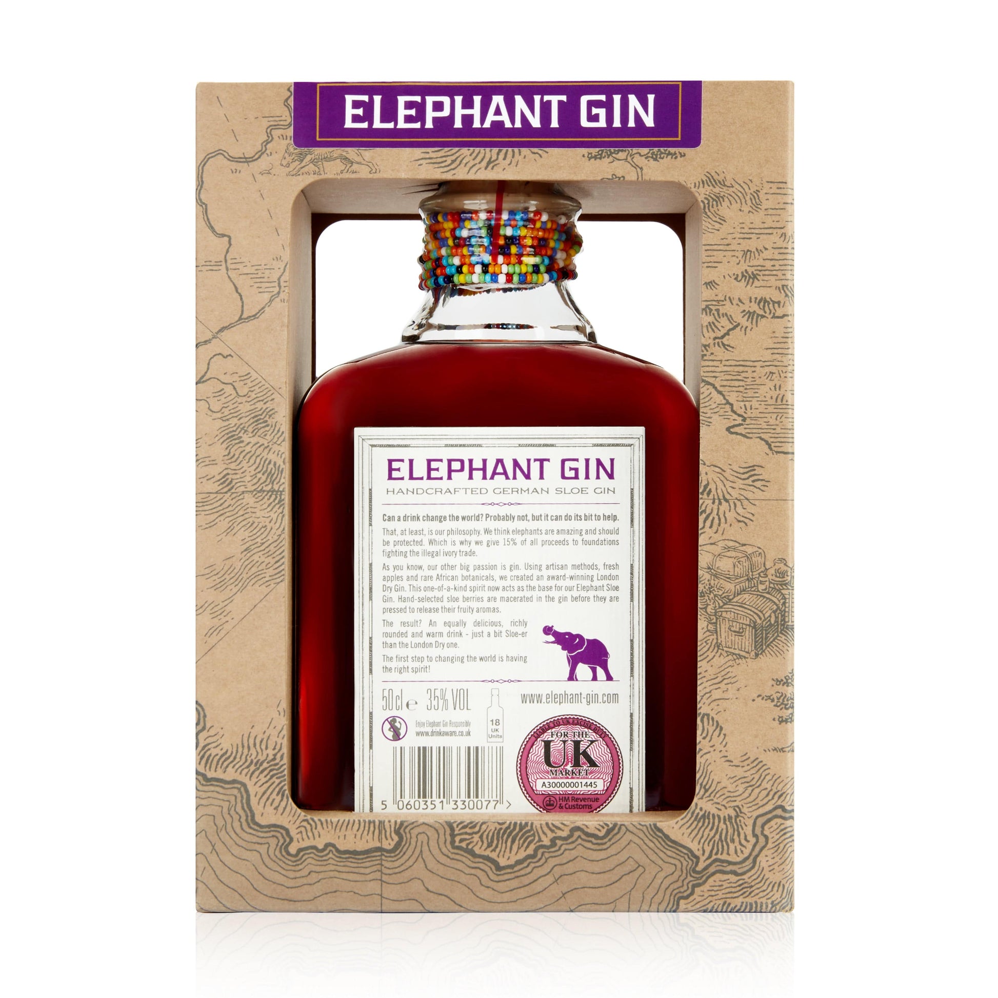 Elephant Sloe Gin Map Gift Box